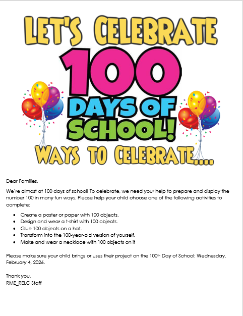  100th Day of School/100 Dias de Escuela
